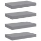 vidaXL Ράφια Τοίχου 4 τεμ. Γκρι 40 x 23 x 3,8 εκ. MDF