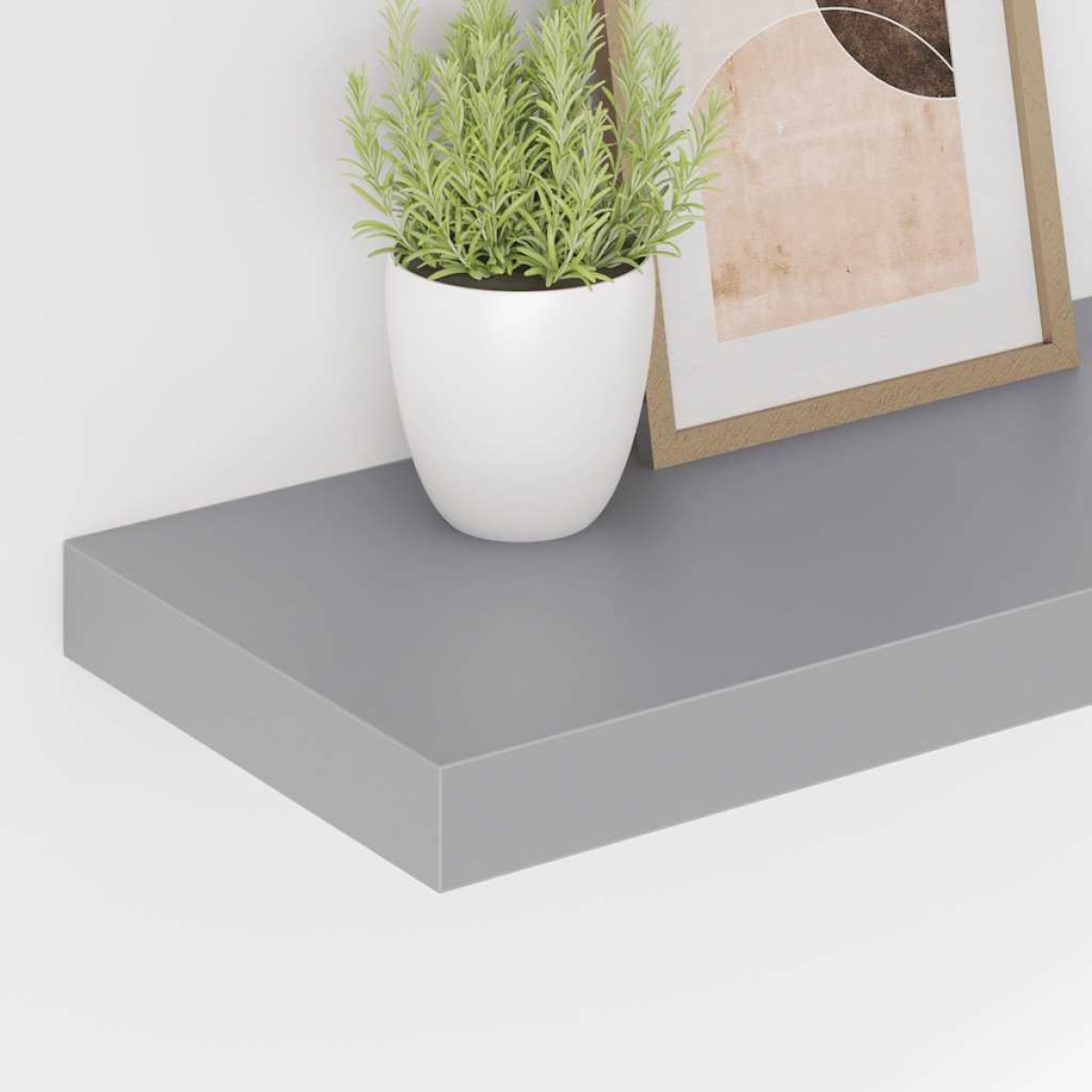 vidaXL Ράφι Τοίχου Γκρι 50x23x3,8 εκ. MDF