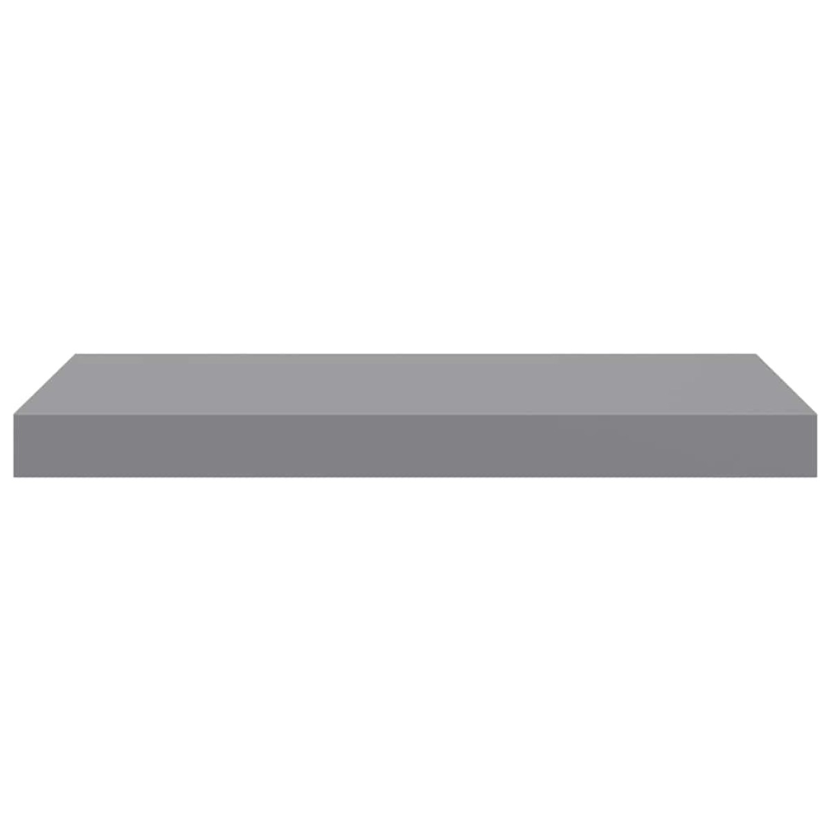vidaXL Ράφια Τοίχου 2 τεμ. Γκρι 50x23x3,8 εκ. MDF