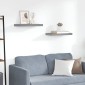 vidaXL Ράφια Τοίχου 2 τεμ. Γκρι 50x23x3,8 εκ. MDF