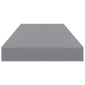 vidaXL Ράφι Τοίχου Γκρι 60x23,5x3,8 εκ. MDF