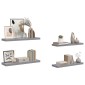 vidaXLΡάφια Τοίχου 4 τεμ. Γκρι 80x23,5x3,8 εκ. MDF