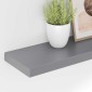 vidaXL Ράφι Τοίχου Γκρι 90x23,5x3,8 εκ. MDF