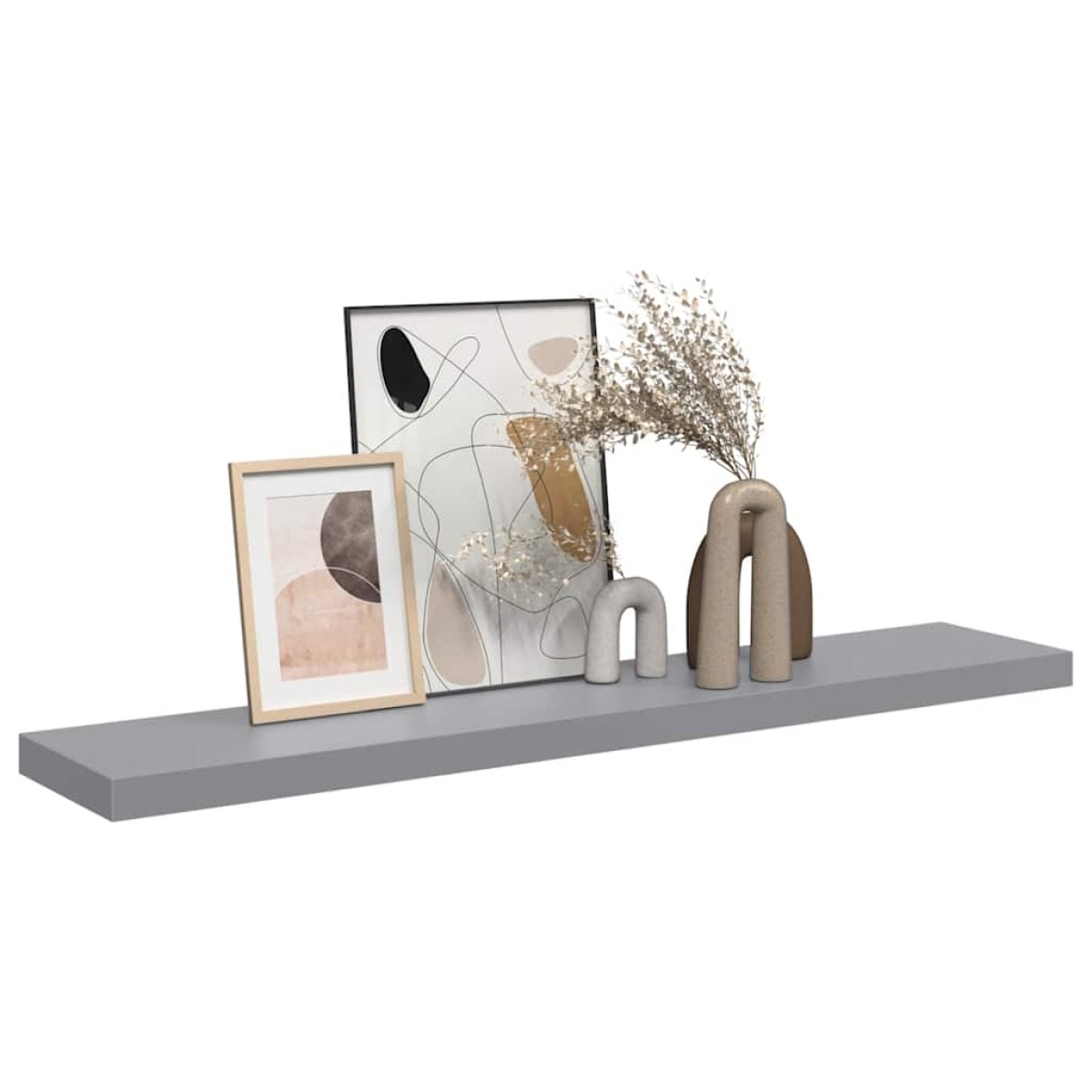 vidaXL Ράφι Τοίχου Γκρι 120x23,5x3,8 εκ. MDF