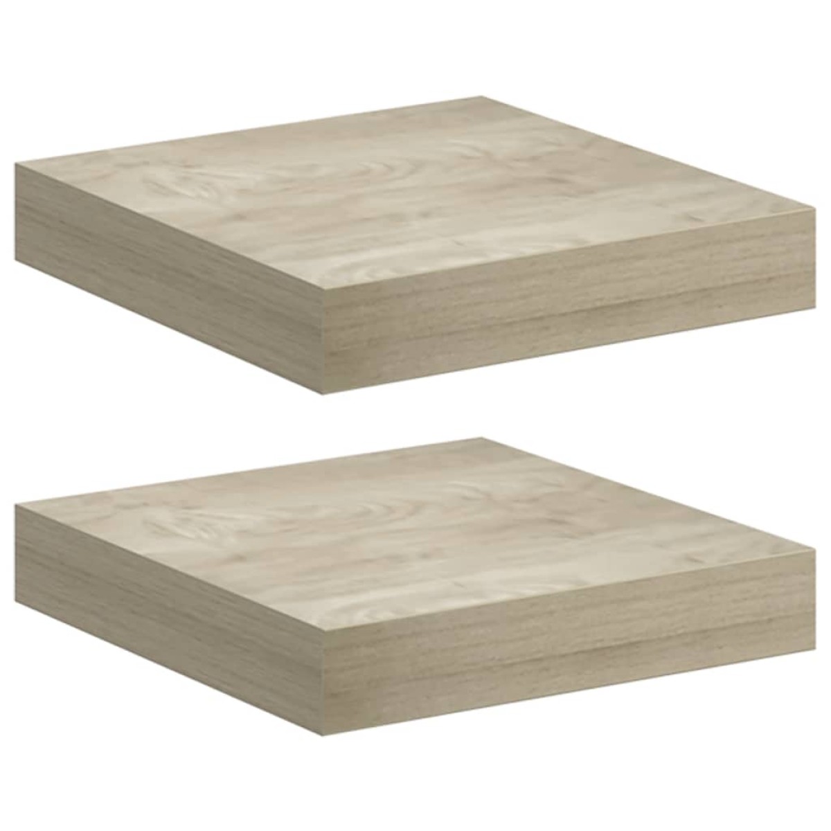 vidaXL Ράφια Τοίχου 2 τεμ. Χρώμα Δρυός 23x23,5x3,8 εκ. MDF