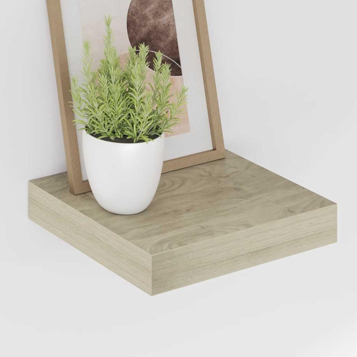 vidaXL Ράφια Τοίχου 2 τεμ. Χρώμα Δρυός 23x23,5x3,8 εκ. MDF