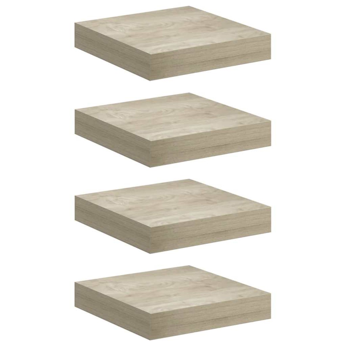 vidaXL Ράφια Τοίχου 4 τεμ. Χρώμα Δρυός 23x23,5x3,8 εκ. MDF
