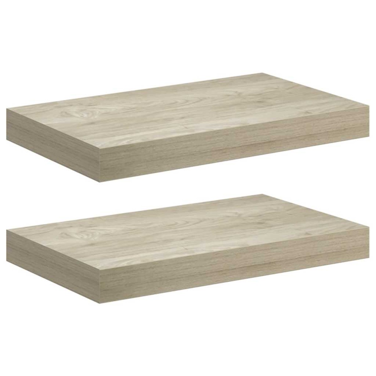 vidaXL Ράφια Τοίχου 2 τεμ. Χρώμα Δρυός 40x23x3,8 εκ. MDF