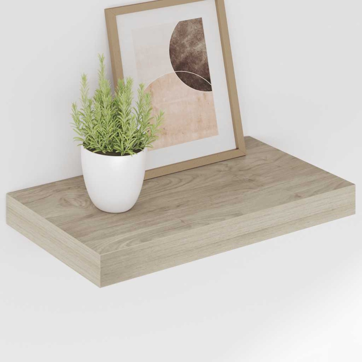 vidaXL Ράφια Τοίχου 2 τεμ. Χρώμα Δρυός 40x23x3,8 εκ. MDF