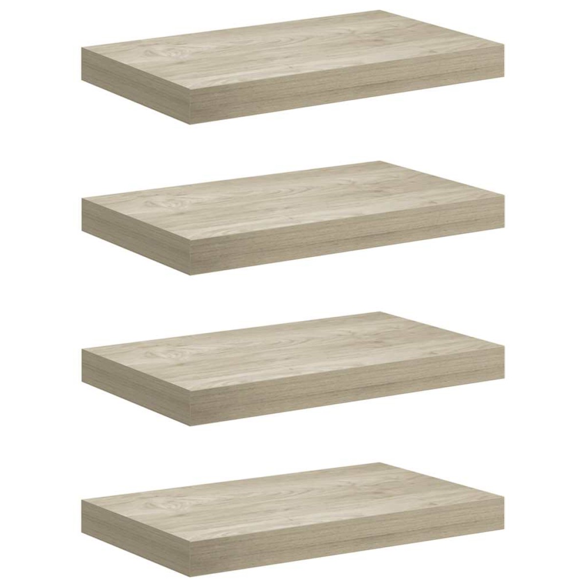 vidaXL Ράφια Τοίχου 4 τεμ. Χρώμα Δρυός 40x23x3,8 εκ. MDF