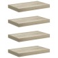 vidaXL Ράφια Τοίχου 4 τεμ. Χρώμα Δρυός 40x23x3,8 εκ. MDF