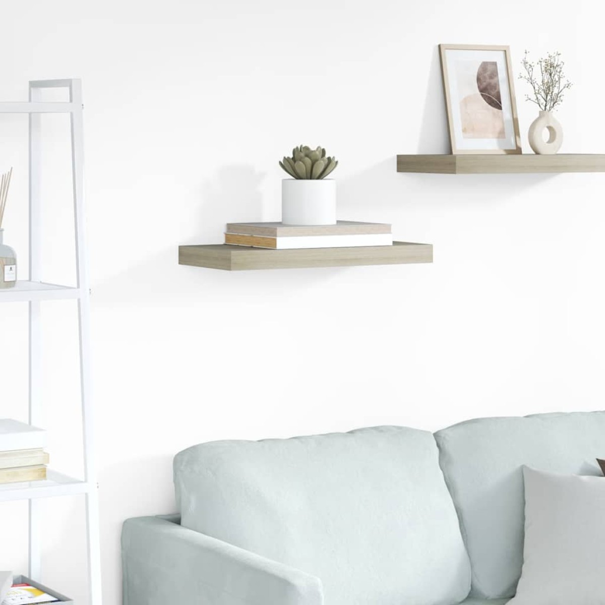 vidaXL Ράφι Τοίχου Χρώμα Δρυός 50x23x3,8 εκ. MDF