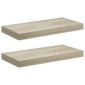 vidaXL Ράφια Τοίχου 2 τεμ. Χρώμα Δρυός 50x23x3,8 εκ. MDF
