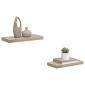 vidaXL Ράφια Τοίχου 2 τεμ. Χρώμα Δρυός 50x23x3,8 εκ. MDF