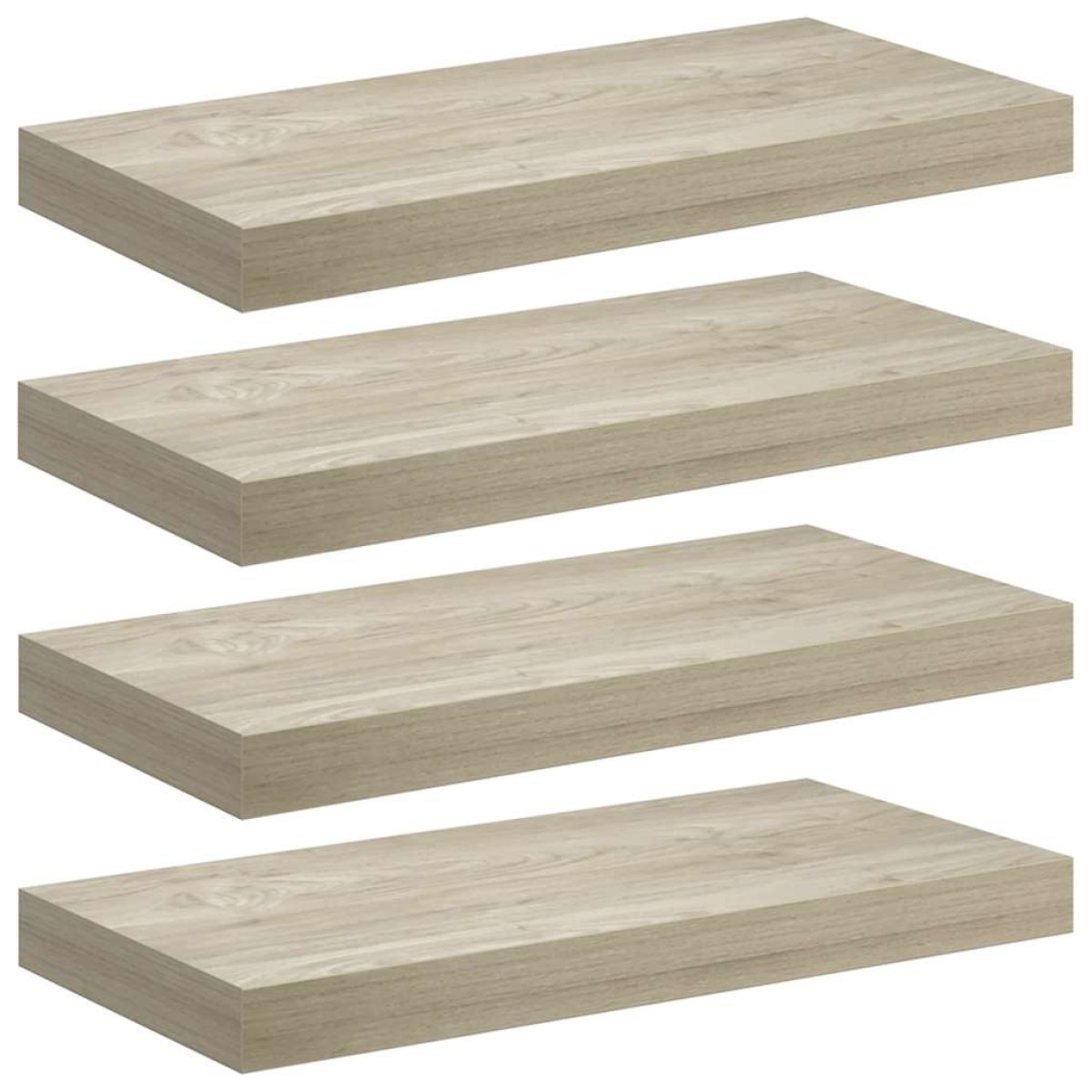 vidaXL Ράφια Τοίχου 4 τεμ. Χρώμα Δρυός 50x23x3,8 εκ. MDF