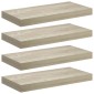 vidaXL Ράφια Τοίχου 4 τεμ. Χρώμα Δρυός 50x23x3,8 εκ. MDF