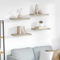 vidaXL Ράφια Τοίχου 4 τεμ. Χρώμα Δρυός 50x23x3,8 εκ. MDF