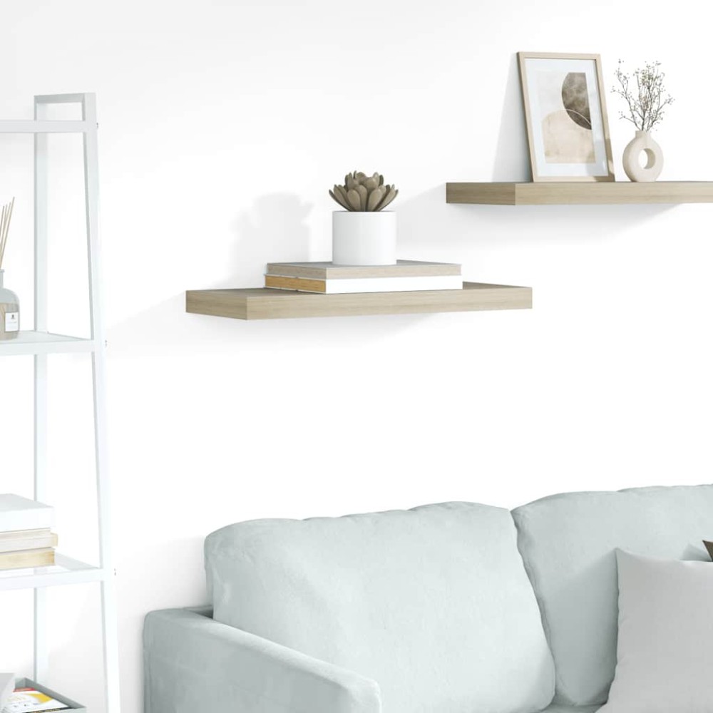 vidaXL Ράφι Τοίχου Χρώμα Δρυός 60x23,5x3,8 εκ. MDF