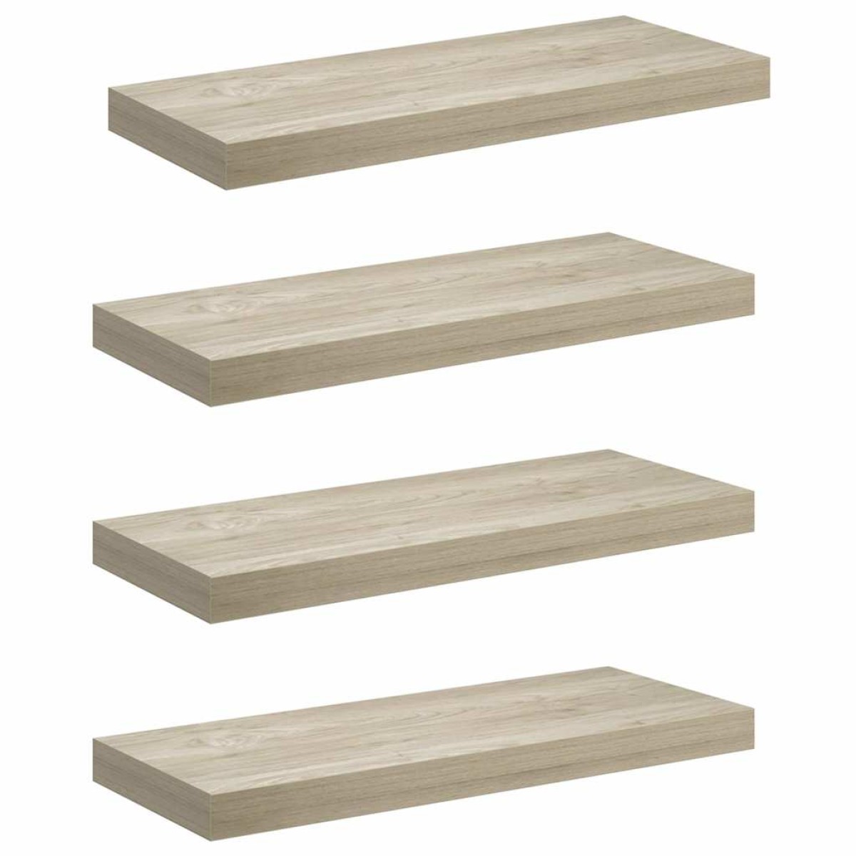 vidaXL Ράφια Τοίχου 4 τεμ. Χρώμα Δρυός 60x23,5x3,8 εκ. MDF