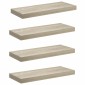 vidaXL Ράφια Τοίχου 4 τεμ. Χρώμα Δρυός 60x23,5x3,8 εκ. MDF