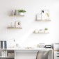 vidaXL Ράφια Τοίχου 4 τεμ. Χρώμα Δρυός 60x23,5x3,8 εκ. MDF