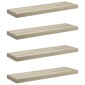 vidaXL Ράφια Τοίχου 4 τεμ. Χρώμα Δρυός 80 x 23,5 x 3,8 εκ. MDF