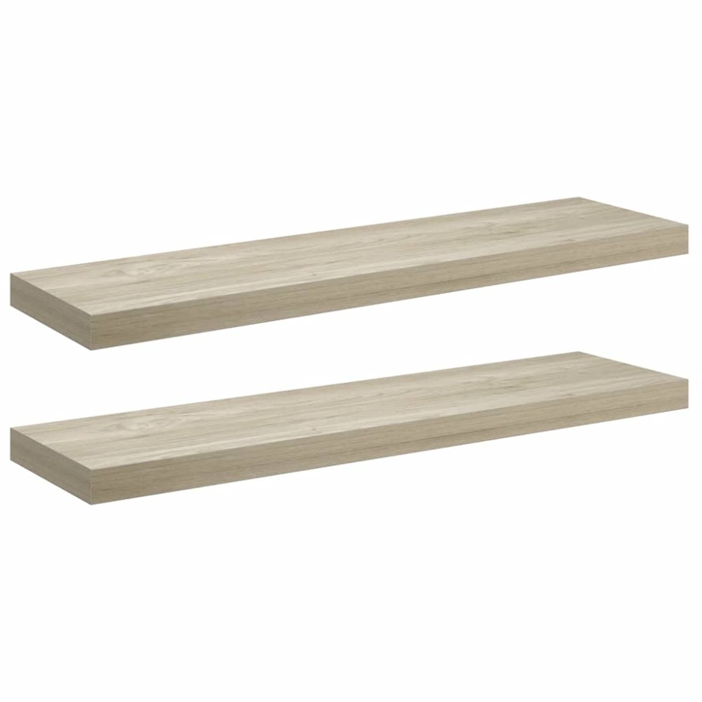 vidaXL Ράφια Τοίχου 2 τεμ. Χρώμα Δρυός 90x23,5x3,8 εκ. MDF
