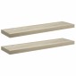 vidaXL Ράφια Τοίχου 2 τεμ. Χρώμα Δρυός 90x23,5x3,8 εκ. MDF