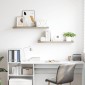 vidaXL Ράφια Τοίχου 2 τεμ. Χρώμα Δρυός 90x23,5x3,8 εκ. MDF