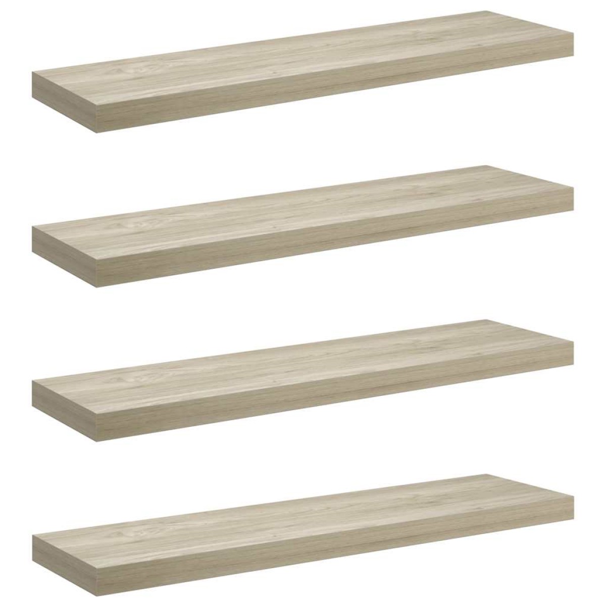 vidaXL Ράφια Τοίχου 4 τεμ. Χρώμα Δρυός 90x23,5x3,8 εκ. MDF