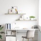 vidaXL Ράφια Τοίχου 2 τεμ. Χρώμα Δρυός 120 x 23,5 x 3,8 εκ. MDF