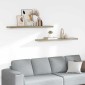 vidaXL Ράφια Τοίχου 2 τεμ. Χρώμα Δρυός 120 x 23,5 x 3,8 εκ. MDF