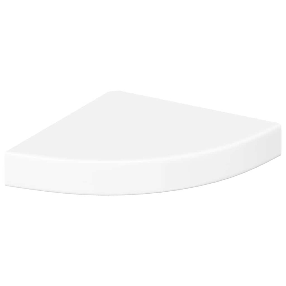 vidaXL Ράφι Γωνίας Πλωτή Γυαλιστερή Λευκή 25x25x3,8 εκ. από MDF
