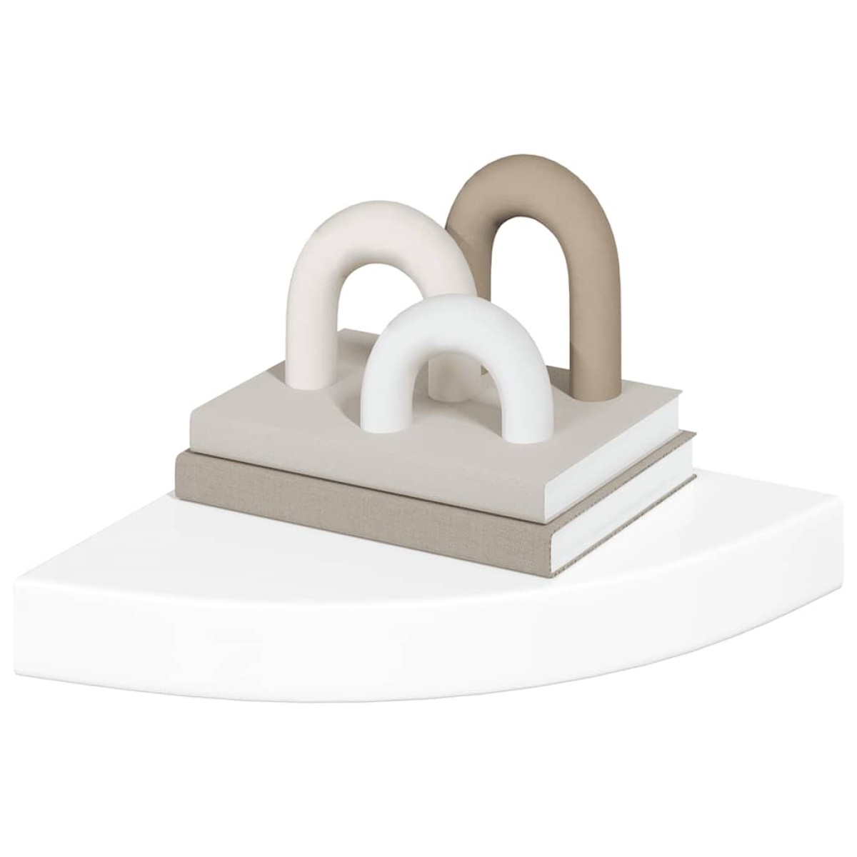 vidaXL Ράφι Τοίχου Γωνιακό Γυαλιστερό Λευκό 25 x 25 x 3,8 εκ. από MDF
