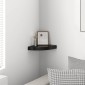 vidaXL Ράφι Τοίχου Γωνιακό Γυαλιστερό Μαύρο 25 x 25 x 3,8 εκ. από MDF