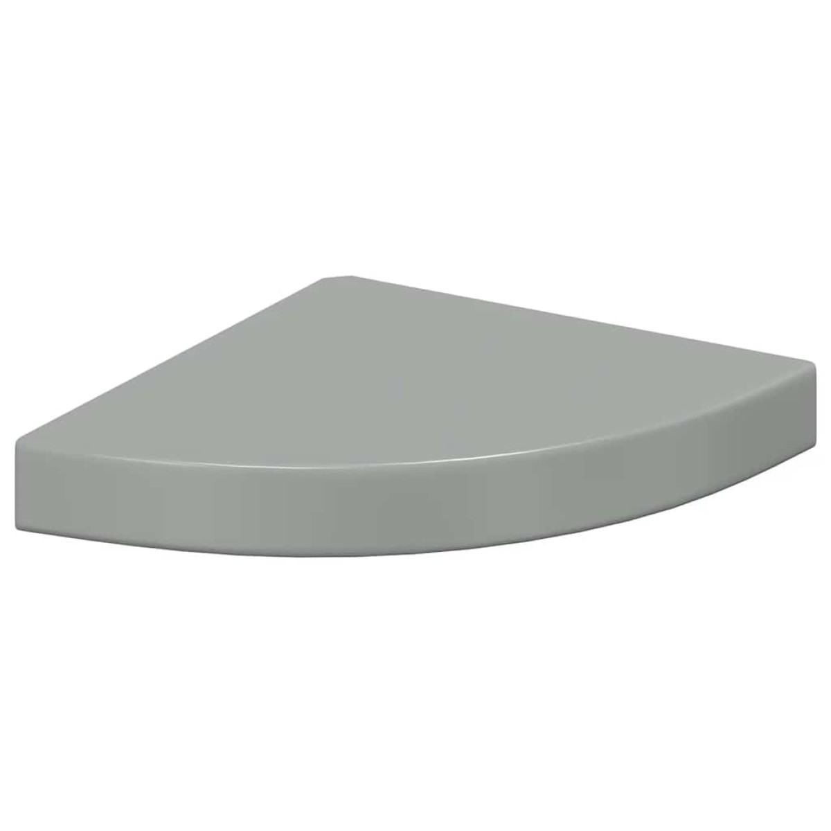 vidaXL Ράφι Τοίχου Γωνιακό Γυαλιστερό Γκρι 25 x 25 x 3,8 εκ. από MDF