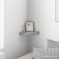 vidaXL Ράφι Τοίχου Γωνιακό Γυαλιστερό Γκρι 25 x 25 x 3,8 εκ. από MDF
