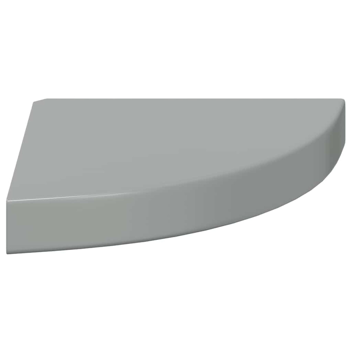 vidaXL Ράφι Τοίχου Γωνιακό Γυαλιστερό Γκρι 25 x 25 x 3,8 εκ. από MDF