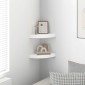 vidaXL Ράφια Τοίχου Γωνιακά 2 τεμ. Άσπρα 25x25x3,8 εκ. MDF