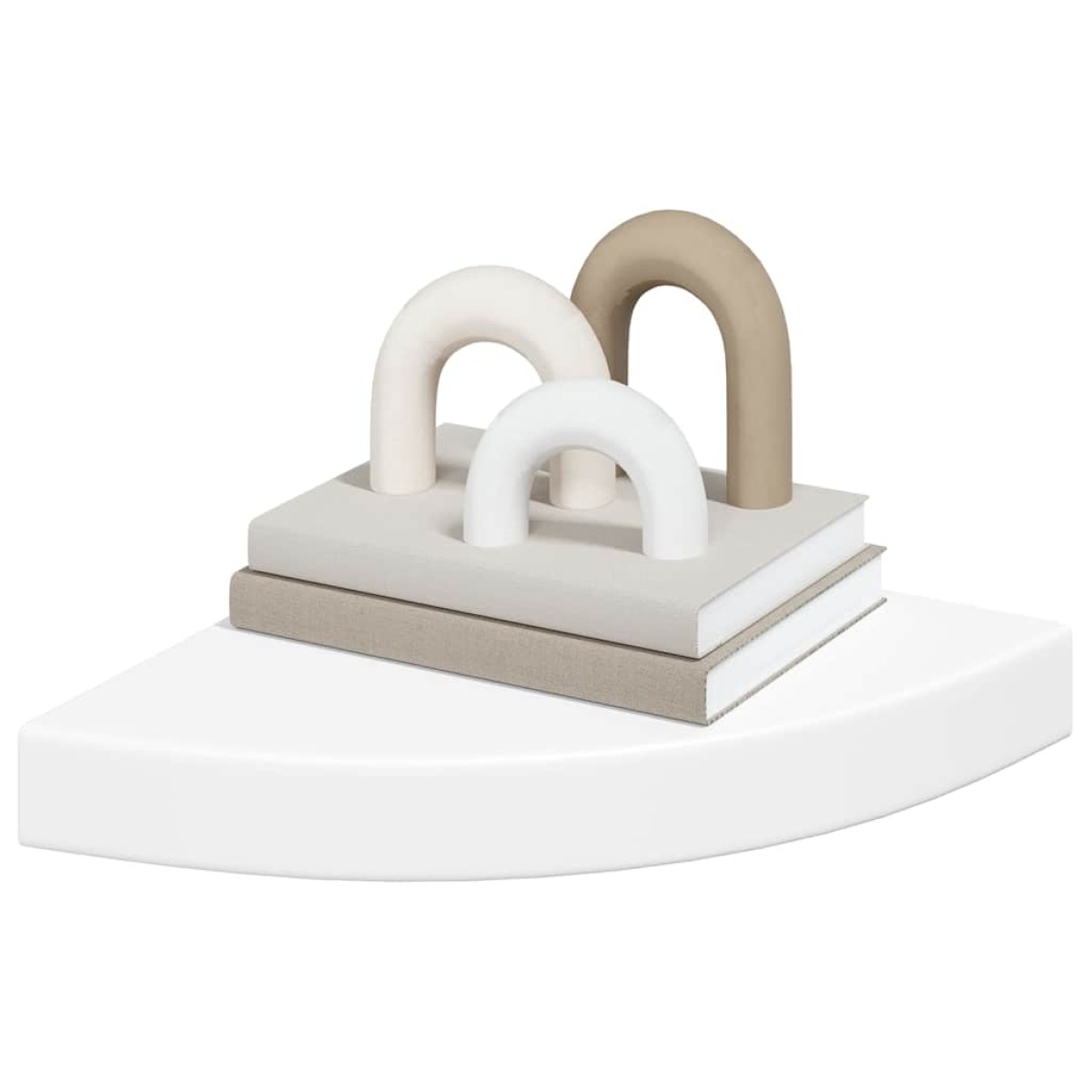 vidaXL Ράφια Τοίχου Γωνιακά 2 τεμ. Άσπρα 25x25x3,8 εκ. MDF