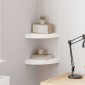 vidaXL Ράφια Τοίχου Γωνιακά 2 τεμ. Άσπρα 25x25x3,8 εκ. MDF