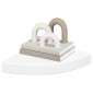 vidaXL Ράφια Τοίχου Γωνιακά 4 τεμ. Άσπρα 25x25x3,8 εκ. MDF