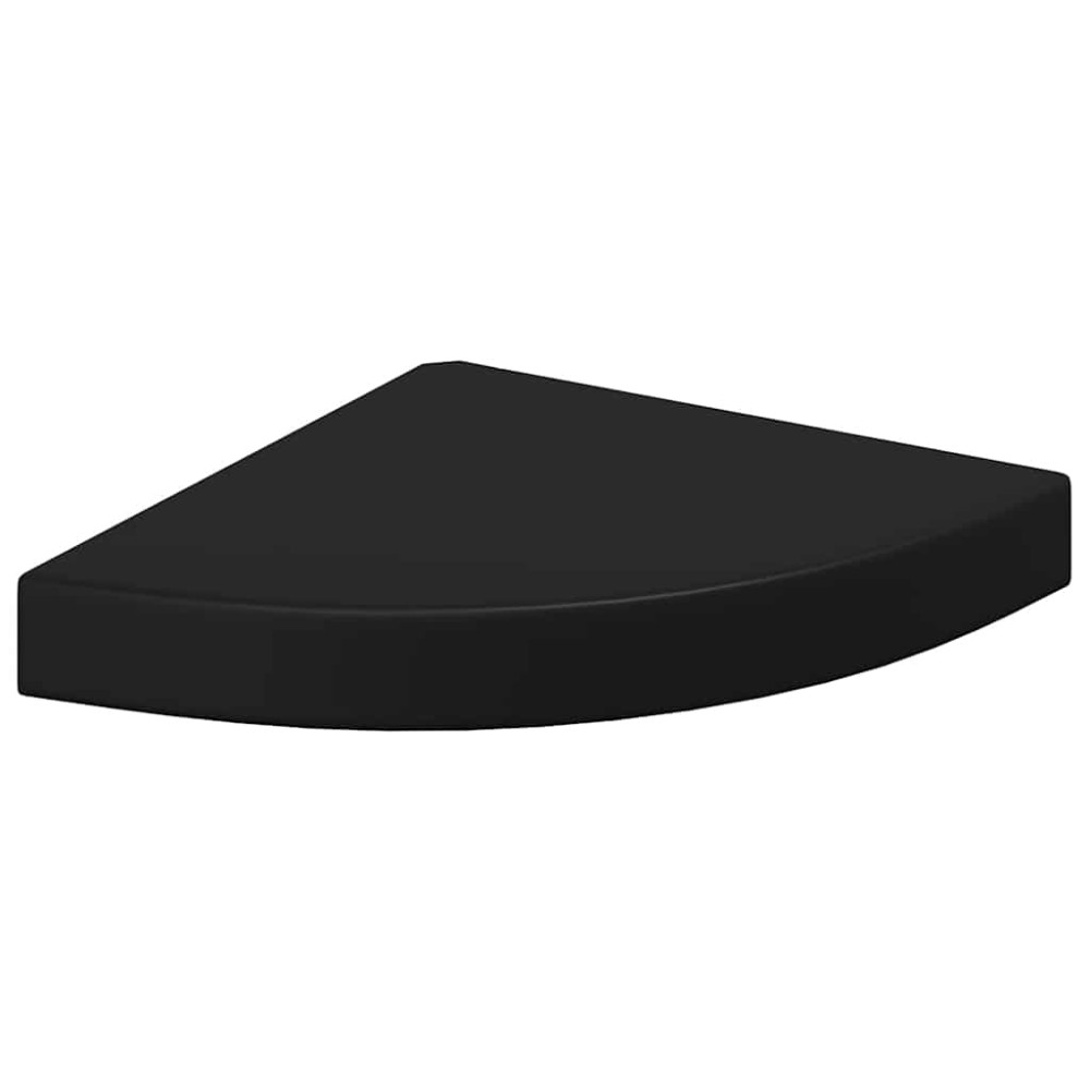 vidaXL Ράφι Τοίχου Γωνιακό Μαύρο 25 x 25 x 3,8 εκ. από MDF