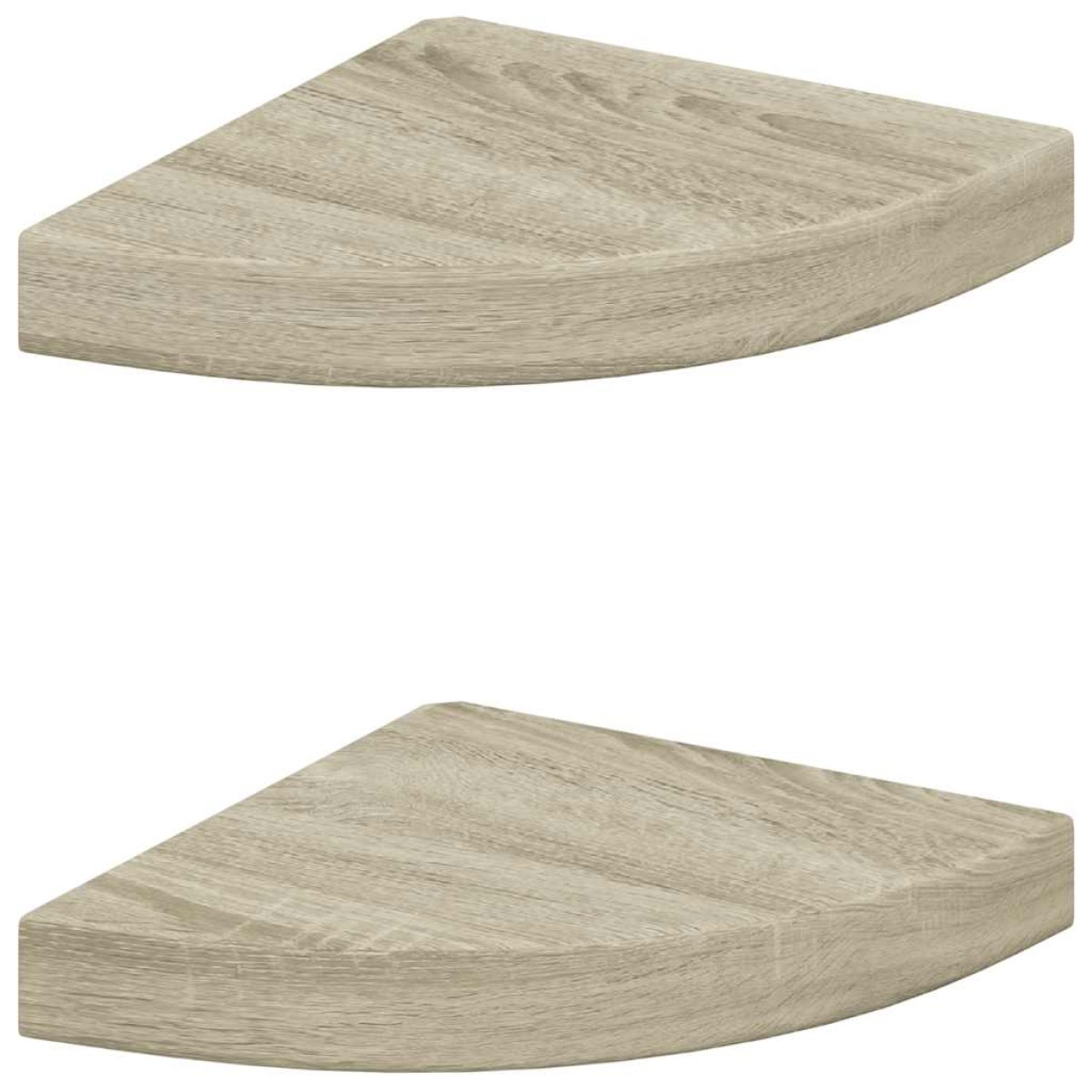 vidaXL Ράφια Τοίχου 2 τεμ. Χρώμα Δρυός 25x25x3,8 εκ. από MDF