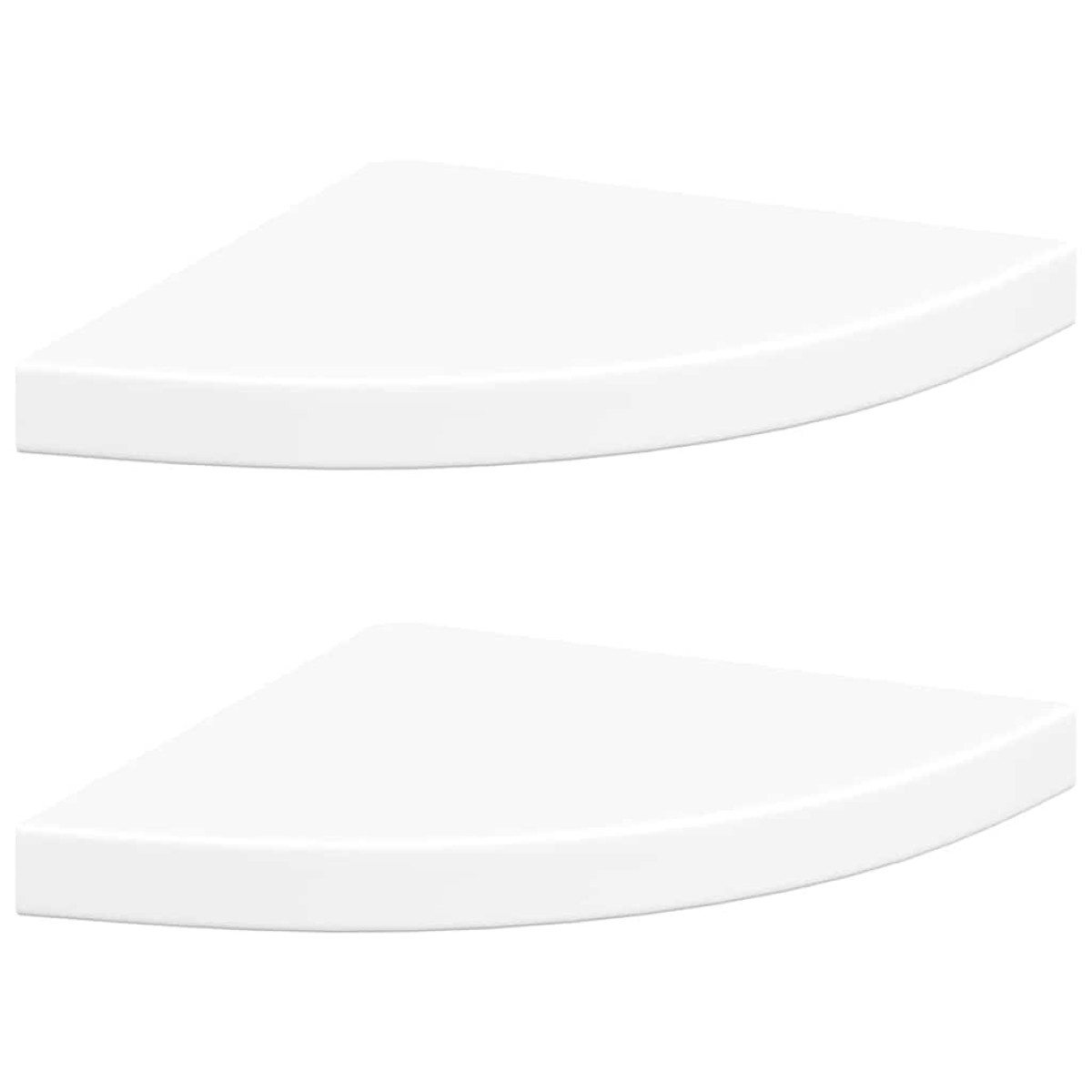vidaXL Ράφια Τοίχου Γωνιακά 2 τεμ. Άσπρα 35x35x3,8 εκ. MDF