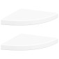 vidaXL Ράφια Τοίχου Γωνιακά 2 τεμ. Άσπρα 35x35x3,8 εκ. MDF