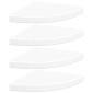 vidaXL Ράφια Τοίχου Γωνιακά 4 τεμ. Άσπρα 35x35x3,8 εκ. MDF
