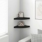 vidaXL Ράφια Τοίχου 2 τεμ. Μαύρα 35x35x3,8 εκ. από MDF