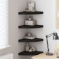 vidaXL Ράφια Τοίχου 4 τεμ. Μαύρα 35x35x3,8 εκ. από MDF