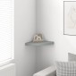 vidaXL Ράφι Τοίχου Γωνιακό Γκρι 35x35x3,8 εκ. από MDF